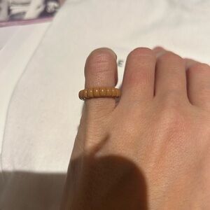 Mejuri Charlotte Enamel Ring (Capuccino)